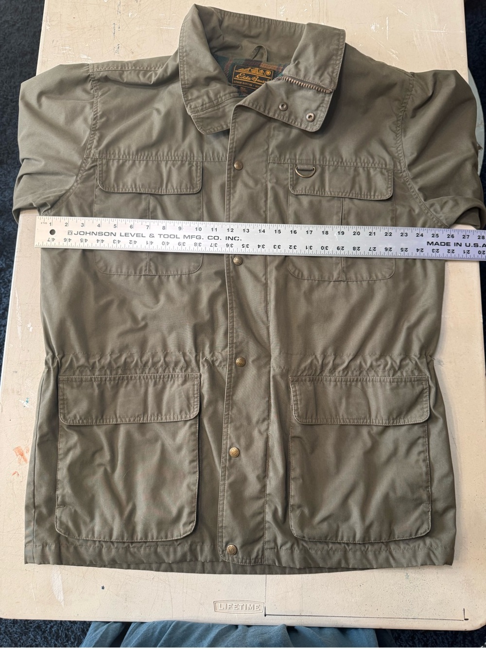 Eddie Bauer Wool Lined Mountain Parka Men’s L Olive Vintage Field Jacket - Picture 8 of 10